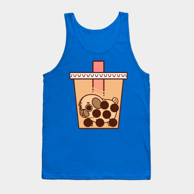 Bubble Tea Puglie Tank Top by Puglie Pug 